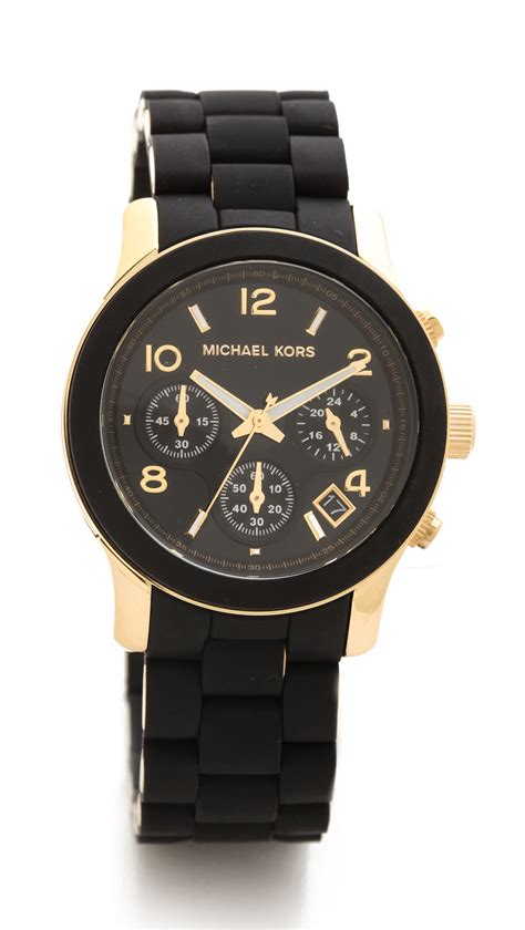 michael kors uhr black|michael kors black runway watch.